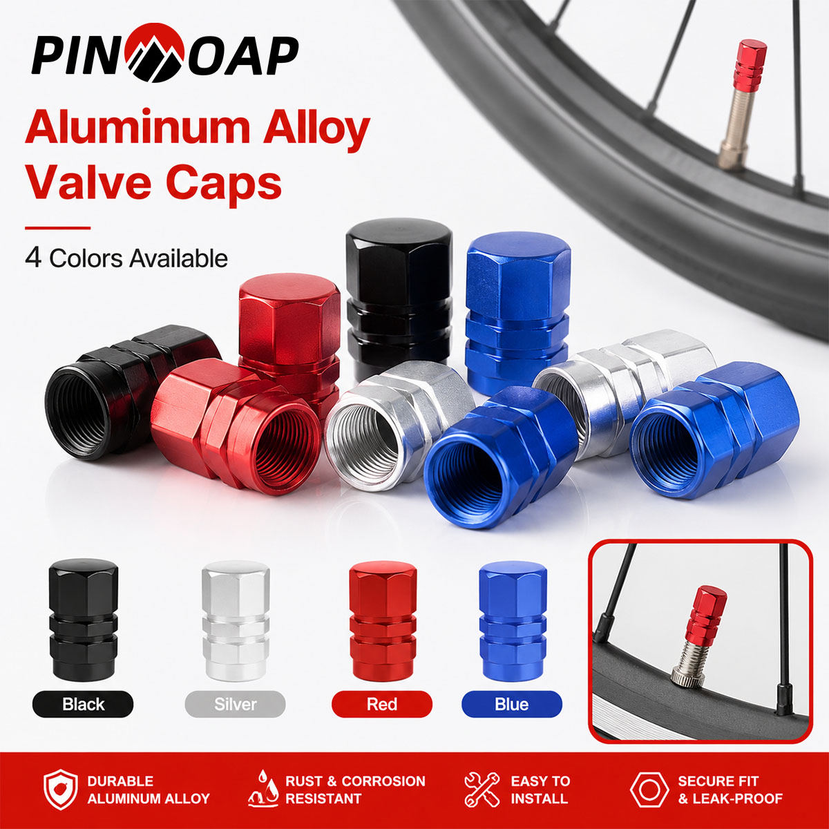 Motorcycle Valve Cover - PINMOAP 4/12PCS Tapas hexagonales para válvulas